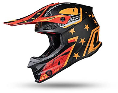 Ufo casco motocross integrale Intrepid New 2022 Taglia M arancione rosso offroad enduro omologato cross