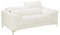 Vente-unique-Ledersofa 2-Sitzer - Weiß - Solange