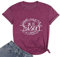T-Shirt mit Aufschrift He is Risen, christliche Osterlilie, niedliches Ostereier, inspirierend, kurzärmelig, T-Shirt, violett, rot, Mittel