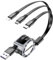 UZAHSK Multi-USB RÉTractable Câble De Charge [1.2m/3A] Paquet De 1 Câbles De Charge USB 3 en 1,Par Avec Port ip/Micro/Type-C,Pour Phone 14/13/12/11/X/8/7/Samsung Huawei Honor,OnePlus,Kindle,Wiko.