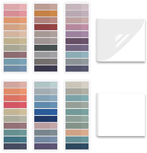 1300 Stücke Haftnotizen Tabs, 6 Set Morandi Sticky Notes mit Transparente Haftnotizen Page, Haftstreifen Index Tabs Pagemarker Sticky Tabs klebezettel Klebemarkierungen, für Büro Schule Zuhause