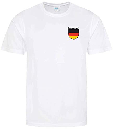 Germany German Printed Supporters Unisex Mens Womans T-Shirt for World Cup Football Euros Rugby Non Official (as8, Alpha, x_s, 3X_l, Regular, Regular, White, X-Large)