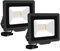 RIGIDON 2x 10W Focos led Exterior, 1000LM Proyector Luz Exterior Leds, IP66 Impermeable 3000K Blanco Neutro, Para Seguridad Para Jardín Patio Plaza Garaje Terraza Estadio Obra