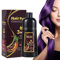 3 en 1 Champú instantáneo para teñir el cabello gris, natural, negro, para hombres y mujeres(Purple)