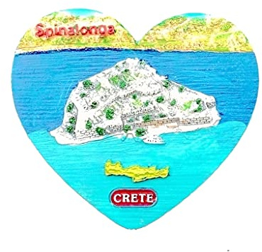 Kreta-Magnet mit Herz-Motiv, Küche, Kühlschrank, dekoriert, Motiv Kreta, Griechenland