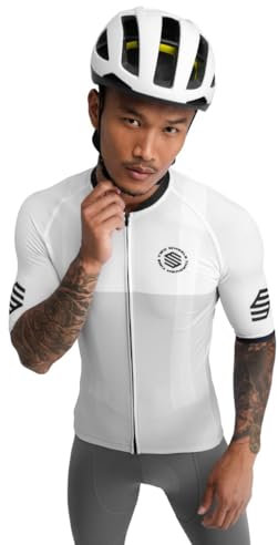 SIROKO - Radtrikot M2 Granfondo - M - Weiß/Grau