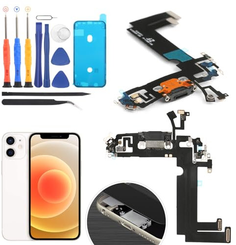 RongZy Dock Connector für iPhone 12 Mini Ladebuchse mit Flex Kabel kompatibel mit 12 Mini USB Typ C Ladeport Ersatz