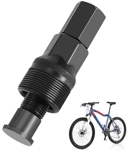 ChAusa Kurbelabzieher Fahrrad, Pedalabzieher Fahrrad, Hart Kurbel Abzieher mit Abnehmbarer Doppelfunktionskappe, Fahrräder Innenlager Entferner, Kurbelarm Abzieher für Fahrräder Reparatur