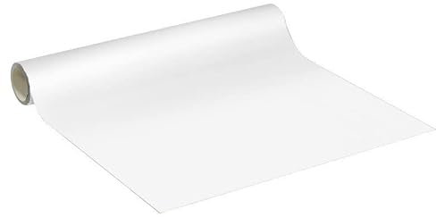 Ambiance - Vinilo adhesivo adhesivo adhesivo para decoración interior, pared de cocina, adhesivo extraíble, lavable, impermeable, ventana, muebles, dormitorio, sala de estar, blanco, 60 cm x 20 m