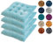 Hixingo 4er Set Stuhlkissen, Sitzkissen Stuhl Dunkelgrün, Stuhlkissen 40x40 Kristall-Samt Sitzkissen Bank Sitzunterlage Innen, Sitzauflagen Chair Cushion für Terrassen (40cm,Himmelblau)