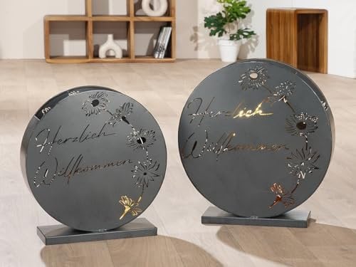 Gilde Metall Windlicht Lerne Träume Lebe 69406