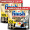 Finish Ultimate Plus Infinity Shine Dishwasher Tablets bulk | Scent : Lemon | Size: 210 Dishwasher Tabs (105 tabs x 2)|For Unbeatable* Clean and Diamond Shine