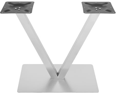 Loobiiny Tischbeine Metall Edelstahl Esstisch Beine Tischgestell Tischkufen V-Form/X-Form Tischfuß Silber Edelstahl Untergestell 70/72cm Tischgestell Metall (V-Form 70cm)