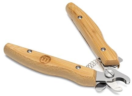 Mikki Bamboo Claw Clipper For Dogs & Cats, With Safety Stop to Reduce Risk of Over Clipping, Micro-serrated Blades for a Clean Cut, Blade Lock for Safe Storage, Suitable for All Pets, Large