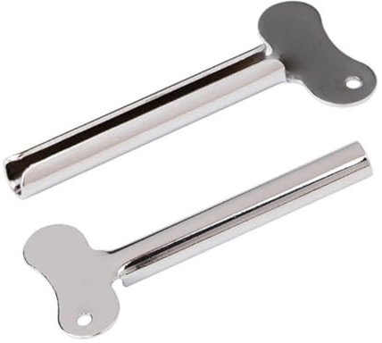 2Pcs Stainless Steel Toothpaste Squeezer, Tube Key Squeezers,Metal Tube Squeezer Key Toothpaste Roller Tube Wringer,Key Roller Dispenser Wringer Tools, for Paint, Cream, Cosmetic and Hair Dye