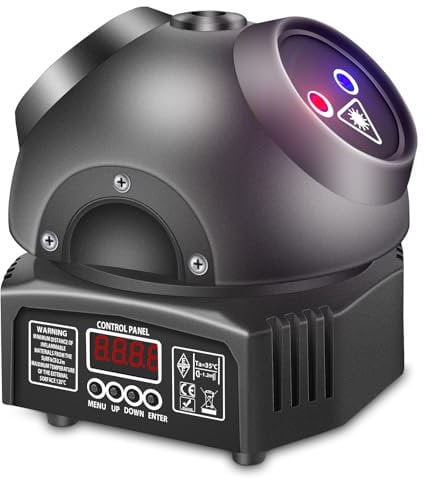 Luce da discoteca per feste, Moving Head, LED RGB, proiettore DJ, controllo musicale, DJ, effetto DMX, per KTV, riunioni di famiglia, matrimonio, compleanno, Halloween (T105)