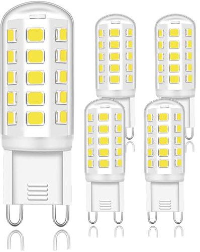 Cinsenten G9 LED Leuchtmittel 4W Neutralweiß 4000K, G9 LED Lampen 28W 33W 40W Halogen Glühbirnen Ersatz Glühbirne 460 Lumen, kein Flackern, nicht dimmbar Enegiesparende für 5er