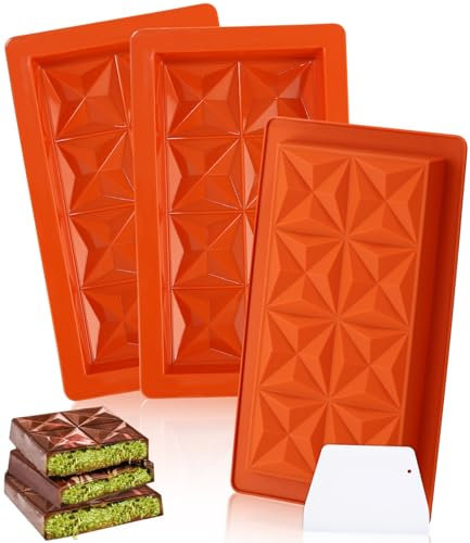 Bixury Moule Silicone Profond Tablette de Chocolat