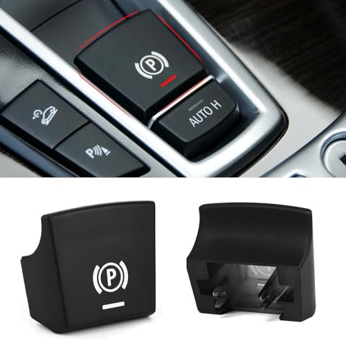TTCR-II Compatibile con BMW F10 Interruttore Freno a Mano F02 F07 F10 F12 F15 F16 F25 F26 Interruttore Parcheggio 2012-2019 Pulsante Freno serie 5/6/7 serie/X3/X4/X5/X6 Pulsante Parking(Corto)