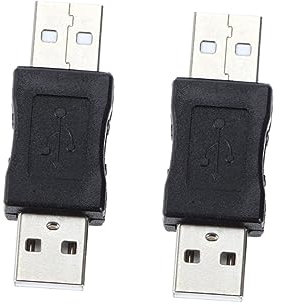 LAPYAPPE 2pezzi Adattatore Usb Maschio Maschio Convertitore Mini Leggero Per Collegamento Di Dispositivi Esterni Nero