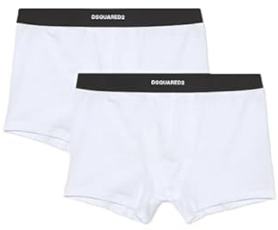 INTIMO PARIGAMBA Uomo DSQUARED2 DCX210070 - TWIN 2PACK TRUNK 100 WHITE
