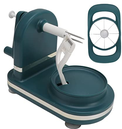 Generic Pelapatate a Manovella per Mele, Durevole Macchina per Sbucciare la Frutta in Acciaio Inossidabile con Taglierino per Frutta, Strumento Efficiente e Sicuro per la (GREEN)