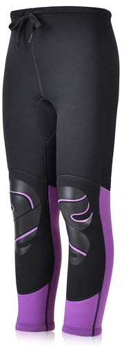 Intbost 3mm Kids Wetsuit Pants Girls Neoprene Bottom for Keeping Warm in Cold Water Swimming Pants Kids Wet Suit Pants Long Wetsuit Bottoms Scuba Diving Snorkeling
