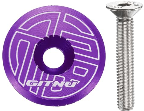 QUARKZMAN Fahrrad Headset Top Cap .mm Fahrrad Gabelschaftdeckel Aluminiumlegierung Lenkgabelfuß mit M Schraube Für Mountainbike Rennrad MTB Schwarz