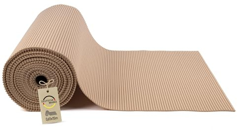 Bestlivings Weichschaummatte auf Rolle 1500x65cm (15 Meter) Sand – Bodenschutz rutschfest schalldämmend, Stärke ca. 5mm – Zuschneidbar – ÖKO-TEX