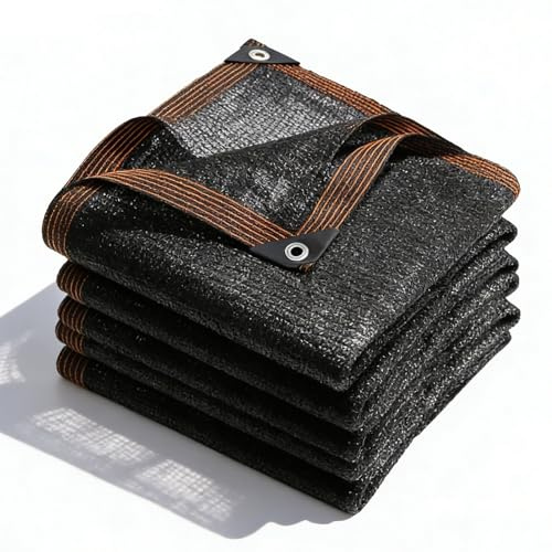 Filet D Ombrage 5 x 10 m 90% UV Tissu D'Ombrage, Toile d'ombrage de Serres Coupe-Vent Filet pour Serre Jardin pour Serre Jardin Pergola Pet House, Noir