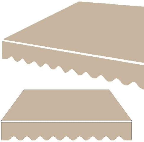 Ersatzstoff Markisenstoff 3x2m 4x2.5m Markise Ersatztuch Ersatzbespannung Für Gelenkarmmarkise Und Klemmmarkise, Markisestoff Markisentuch Ersatzstoff(Khaki,4x2.5m(13x8ft))