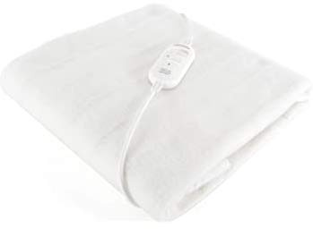 Garden Mile® Coperta elettrica di lusso in pile di alta qualità, coperta riscaldata per letto matrimoniale, morbida sotto con controller, 2 impostazioni di calore, lavabile in lavatrice (doppia)