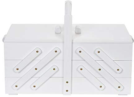 Prym 612581 Nähkasten Holz L weiß