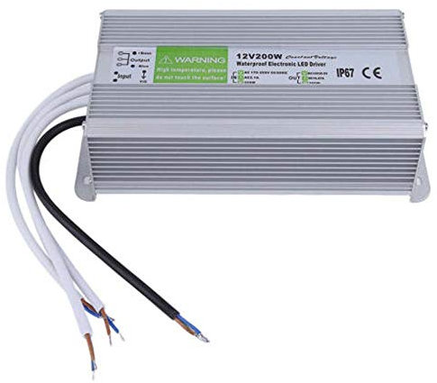 LEDSone - Trasformatore LED impermeabile IP67 12 V 200 W LED striscia modulo driver illuminazione esterna