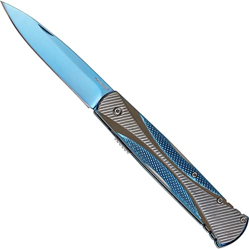Haller Unisex – Erwachsene Taschenmesser blau eloxiert Messer, one Size
