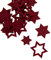 Oblique Unique® 24 Filz Sterne Weihnachtsdeko Tischdeko Weihnachten Deko 3 Motive - Farbe wählbar (Rot)