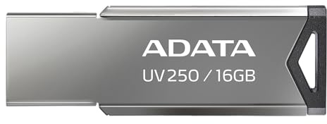 ADATA UV250 16GB USB-Flash-Laufwerk USB Type-A 2.0 Silber – USB-Flash-Laufwerke (16 GB, USB Type-A, 2.0, ohne Kappe, 5,6 g, Silber)