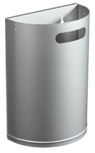 Corbeille décrochable murale Arkea essentiel - 20l - gris métal - RAL 9006