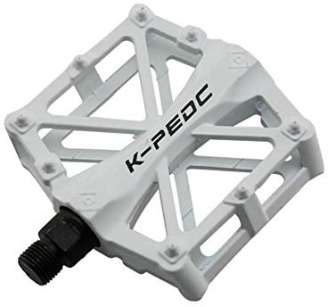 VOANZO Fahrradpedale Aluminium Rutschfeste Langlebige Mountainbike MTB BMX Radfahren Pedale (Weiß)