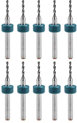 uxcell PCB Drill Bits 1.5mm Tungsten Carbide Rotary Tool Jewelry CNC Engraving Print Circuit Board Micro Drill Bits 1/8 Inch Shank 10 Pcs