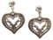 Alpenflüstern Trachten-Ohrstecker Strassherz-Hirsch hängend - Damen-Trachtenschmuck, Trachten-Ohrringe (antik-silber-farben) DOR048