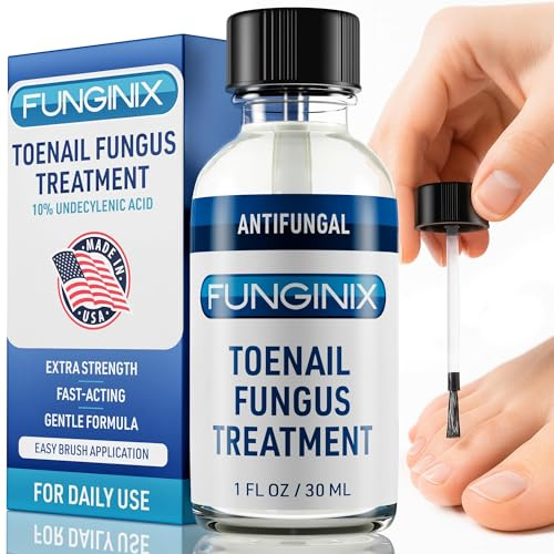 FUNGINIX Fungus Treatment - Toe Fungus, Finger Fungus, and Foot Fungus Solution Made In the USA - Extra Strength (1 Bottle)