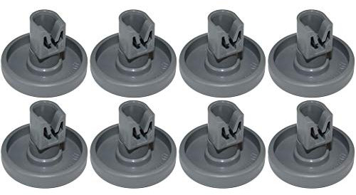 Ufixt Dishwasher Lower Basket Rack Wheels Grey For Zanussi Dishwashers