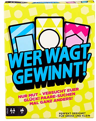 Mattel Games - GTH21 Wer wagt, gewinnt Kartenspiel und Familienspiel, geeignet für 2 - 4 Spieler, Kartenspiele und Familienspiele ab 7 Jahren