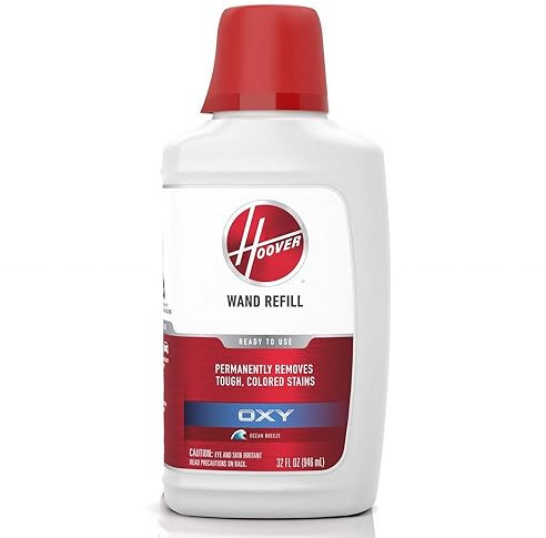 Hoover Oxy Spot Chaser Cleaner Solution Refill for SmartWash Pet, 32 oz., Stain Remover and Pretreat formula, Upholstery and Carpet Shampooer Solution, Designed for Hoover SmartWash Pet