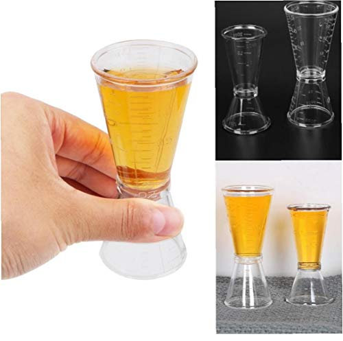PVC Shaker Mesure Coupe Double Shot Jigger Mesureur Cuisine Gadgets Drink Bar Party Vin Accessoires (20cc ~ 40cc)