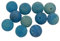 Perlin Edelstein Perlen 4mm Achat Stein Matt Set Kugel Naturstein Frosted Achatperle Halbedelstein Edelsteine Perle mit Loch zum auffädeln Schmuckperlen (Blau)