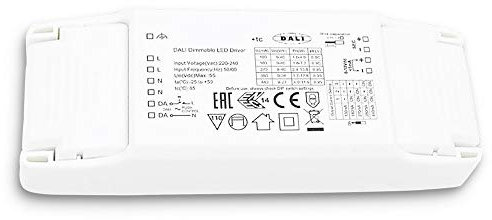 LED Konstantstrom Trafo 100/180/270/350/440mA, 10W, Push/1-10V/DALI dimmbar, weiß