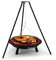Blumfeldt Arco Trino - Braciere da Giardino, Griglia Barbecue Sospesa con Treppiede, Griglia Ø 70 cm, Braciere Ø 96 cm, Acciaio Inox, Sospensione a Fune con 5 Ganci, Carbone