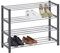 Schuhregal Dublin mit 4 Ablagen in grau. Robustes Metallregal für Flur Schuhaufbewahrung. Schuh-Organizer Schuhablage dielen- & flurmöbel